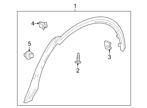 2023 Honda Pilot Exterior Trim - Quarter Panel Diagram
