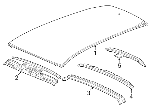 2024 Honda CR-V Roof & Components Diagram 1