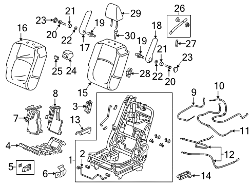 2023 Honda Odyssey Second Row Seats Diagram 4