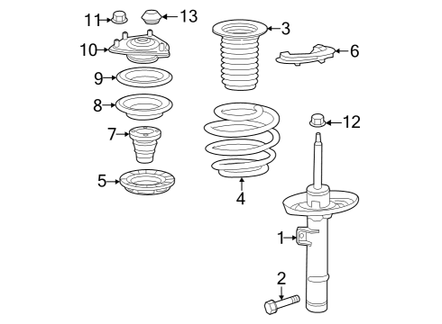 2024 Honda HR-V Struts & Components - Front Diagram