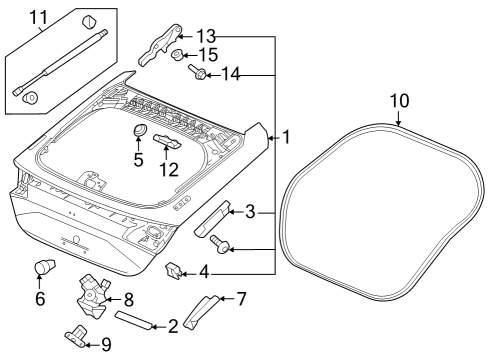 2023 Honda Civic Gate & Hardware Diagram 2