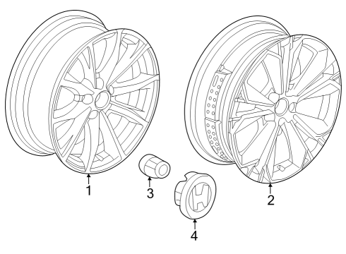 2023 Honda CR-V Wheels, Covers & Trim Diagram 1