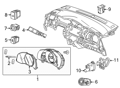 2022 Honda HR-V Instruments & Gauges Diagram