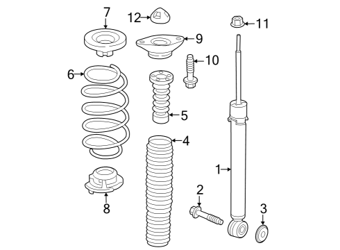 2023 Honda CR-V Shocks & Components - Rear Diagram 1