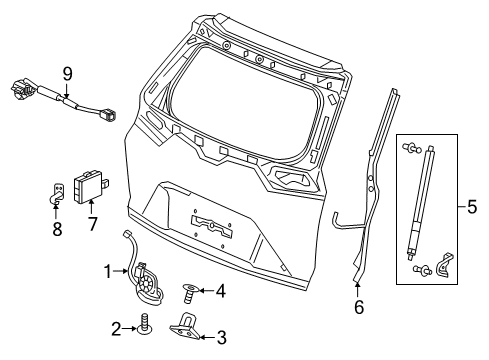 2022 Honda CR-V Lock & Hardware Diagram 2