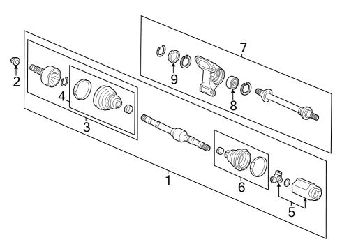 2024 Honda Accord Hybrid Drive Axles - Front Diagram