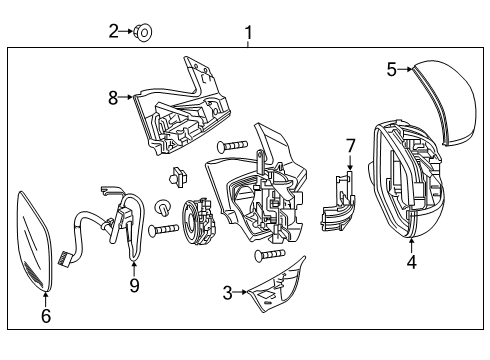 2022 Honda Passport Mirrors Diagram 2