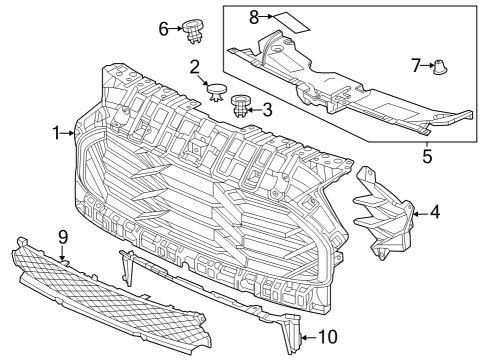 2023 Honda HR-V Grille & Components Diagram 3