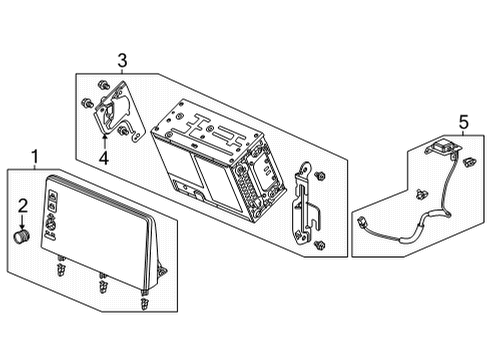 2022 Honda Civic Navigation System Components Diagram 1