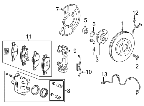 2022 Honda Accord Brake Components Diagram 2