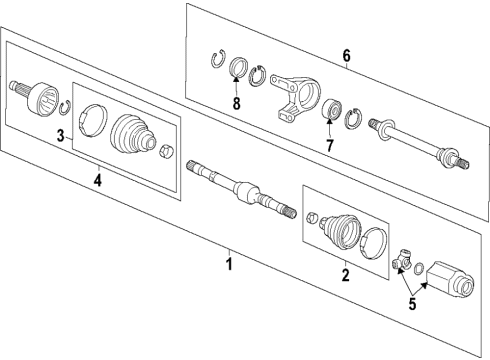2022 Honda CR-V Axle Shafts & Joints, Drive Axles Diagram