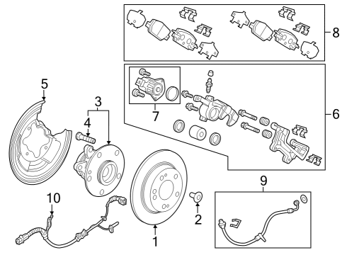 2024 Honda CR-V Rear Brakes Diagram 2