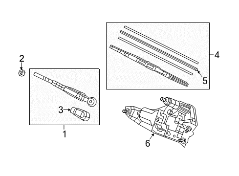 2022 Honda CR-V Wiper & Washer Components Diagram 1