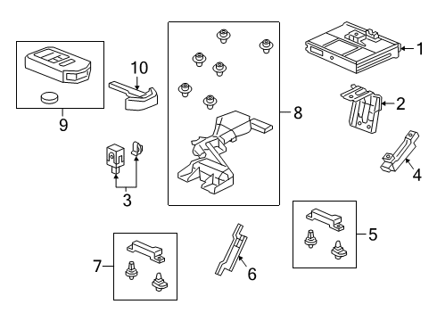 2023 Honda Passport Keyless Entry Components Diagram