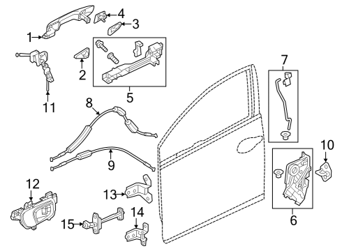 2023 Honda HR-V Lock & Hardware Diagram 1