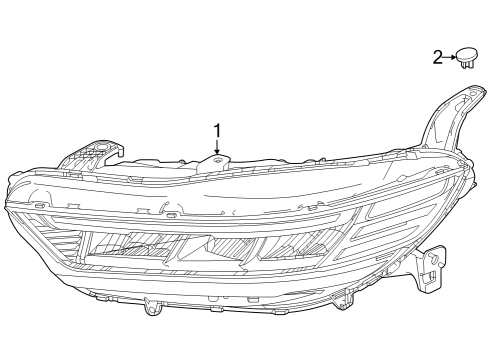2023 Honda Accord Hybrid Headlamp Components Diagram
