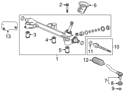 2023 Honda Passport Steering Gear & Linkage Diagram