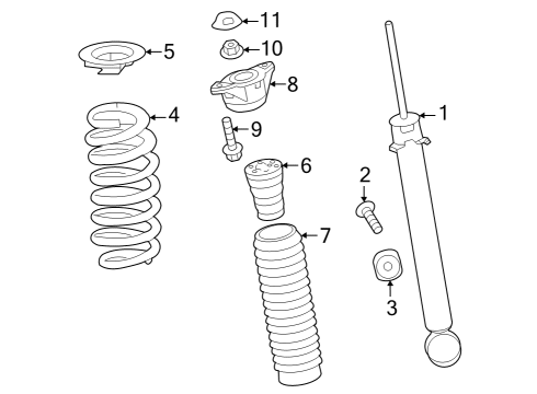 2024 Honda Pilot Shocks & Components - Rear Diagram 2