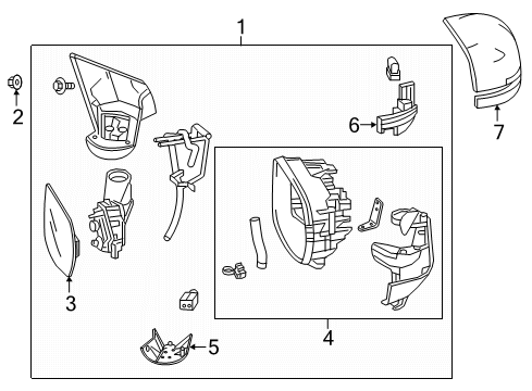 2022 Honda CR-V Mirrors Diagram 2