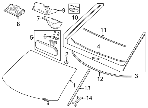 2023 Honda CR-V ARM, WSW Diagram for 76610-3A0-A01