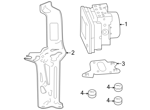 2023 Honda Accord Hybrid ABS Components Diagram