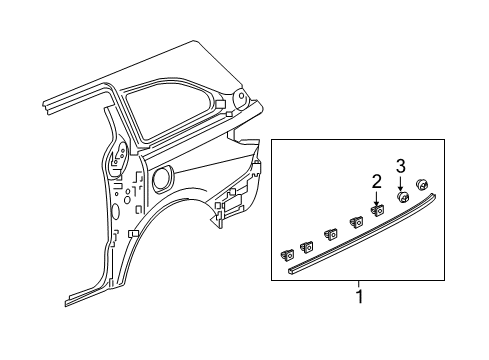 2023 Honda Odyssey Exterior Trim - Side Panel Diagram
