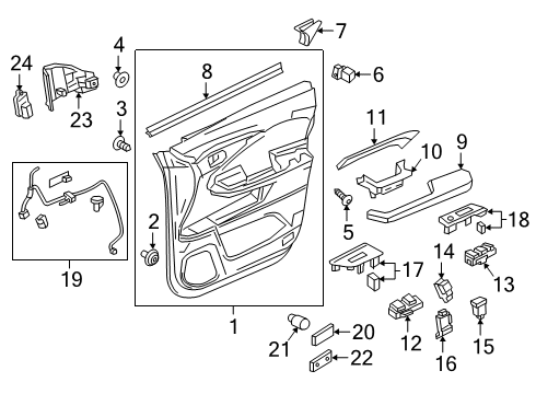 2022 Honda Passport Mirrors Diagram 1