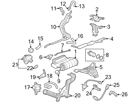 2024 Honda HR-V SENSOR, OXYGEN Diagram for 36532-64S-A01