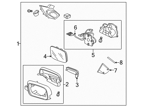 Door Mirror*NH743M* Diagram for 76200-TK4-A01ZG