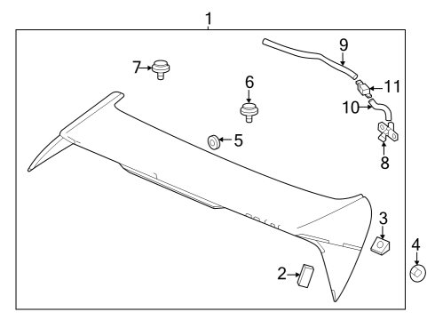 2023 Honda HR-V GARNISH *G553P* Diagram for 74950-3W0-A01ZG