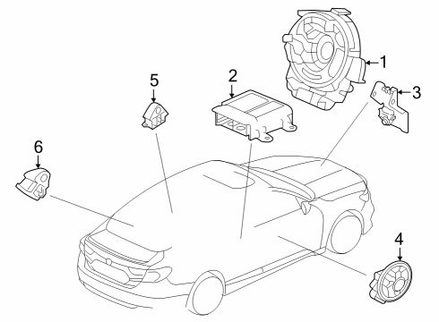 2023 Honda Accord Hybrid Air Bag Components Diagram 2