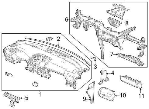 2024 Honda Pilot Cluster & Switches, Instrument Panel Diagram 4