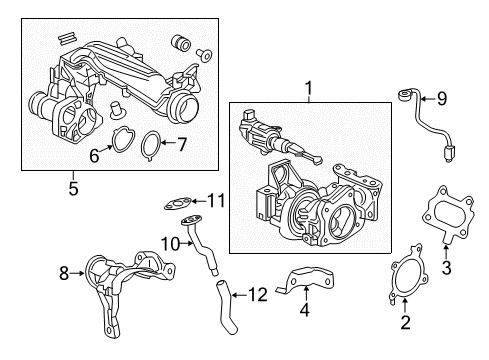 2022 Honda CR-V Turbocharger & Components Diagram