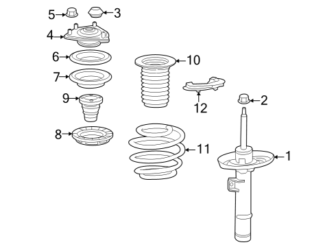 2024 Honda CR-V Struts & Components - Front Diagram