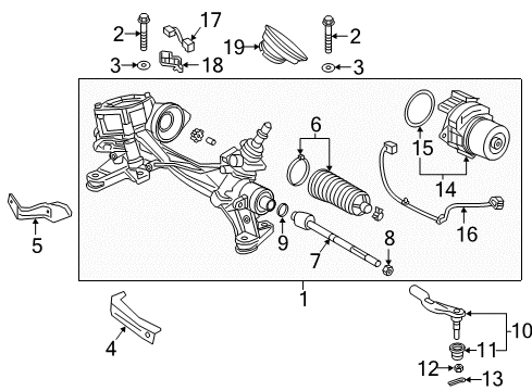2022 Honda CR-V Steering Column & Wheel, Steering Gear & Linkage Diagram 2