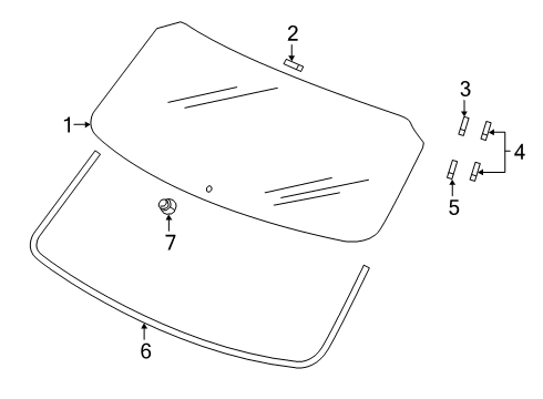 2022 Honda Passport Glass - Lift Gate Diagram