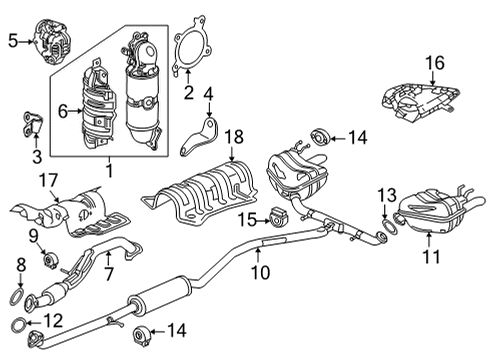 2022 Honda Civic Exhaust Components Diagram 2