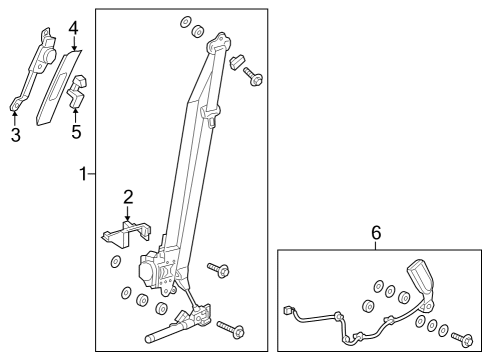 2024 Honda CR-V Front Seat Belts Diagram