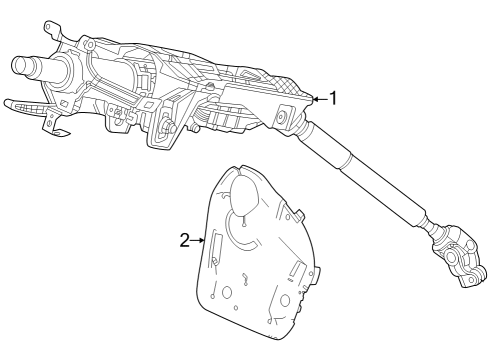 2023 Honda Pilot Steering Column Assembly Diagram