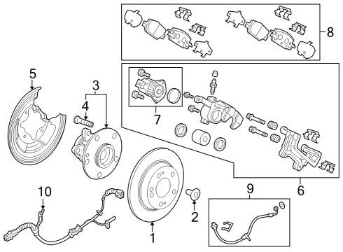 2023 Honda CR-V HARNESS, R- EPB Diagram for 47510-3A0-A01