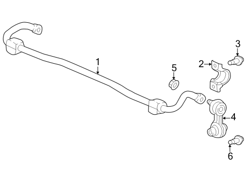 2023 Honda HR-V Stabilizer Bar & Components - Rear Diagram 2