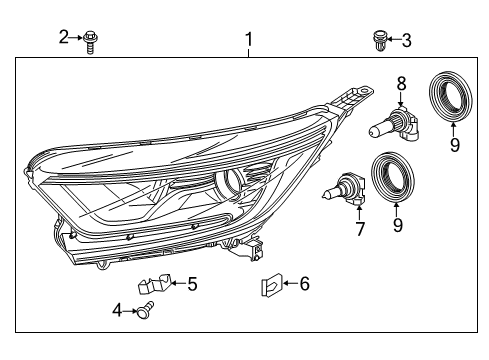 2022 Honda CR-V Headlamp Components Diagram 2