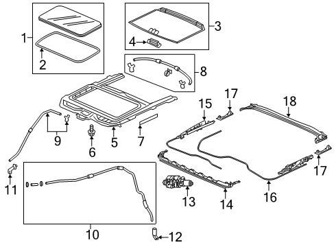 2023 Honda Passport Sunroof Diagram