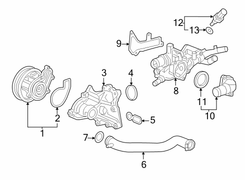 2023 Honda Accord Hybrid Water Pump Diagram 1