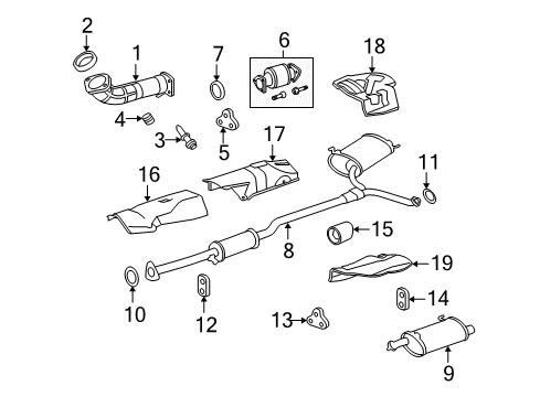Silencer Complete, Exhaust (L) Diagram for 18305-TL2-A03