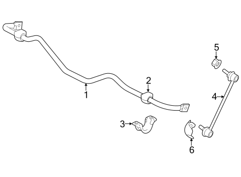 2023 Honda Pilot Stabilizer Bar & Components - Rear Diagram 2
