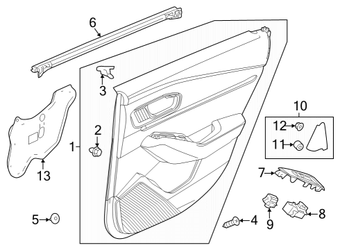 2023 Honda Accord BASE COMP L *NH900L* Diagram for 83751-30A-A21ZA