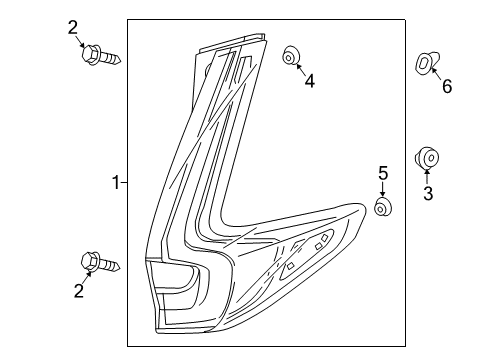 2022 Honda CR-V Tail Lamps Diagram