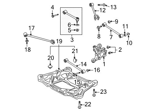 Sub-Frame, Rear Diagram for 50300-SEA-E00