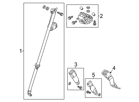 2024 Honda Odyssey Third Row Seat Belts Diagram